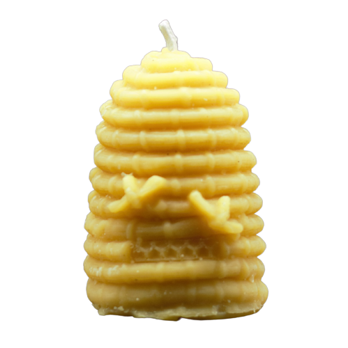 Straw beehive candle